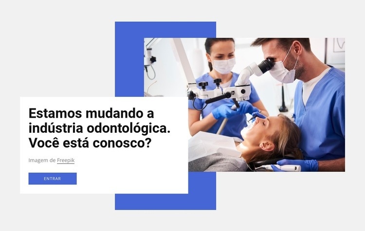 indústria odontológica Modelo de uma página