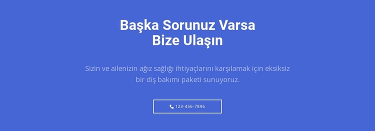 Metin ve düğme ile bizi arayın Joomla Şablonu