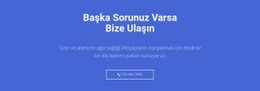 Metin Ve Düğme Ile Bizi Arayın - Profesyonelce Tasarlanmış