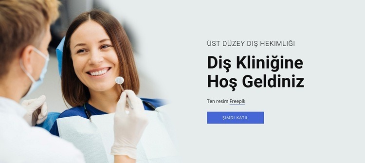 Diş implantı seçenekleri Web Sitesi Mockup'ı