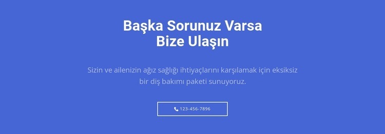 Metin ve düğme ile bizi arayın Web Sitesi Oluşturucu Şablonları