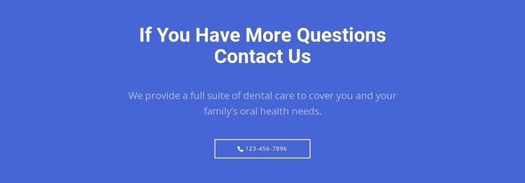Text and button with call us Website Mockup