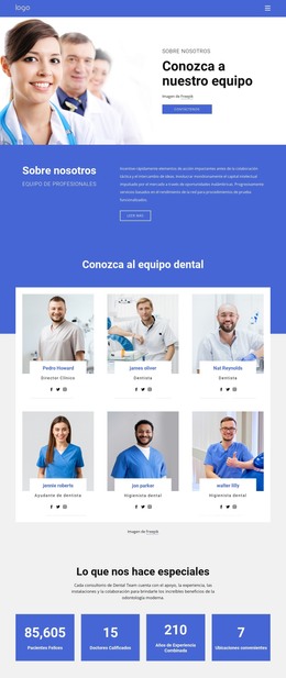 Página HTML Para Brindamos Un Conjunto Completo De Atención Dental.