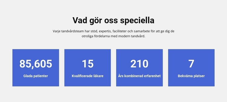 Det som gör oss speciella Webbplats mall