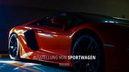 Kreativste Einseitenvorlage Für Ausstellung Von Sportwagen