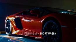 Ausstellung Von Sportwagen - Responsive Website-Vorlagen