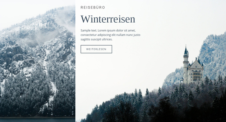Winterreisen Website-Vorlage