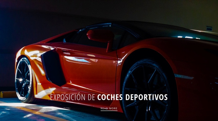 Exposición de coches deportivos Página de destino
