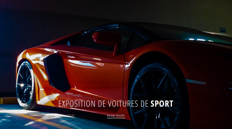 Exposition de voitures de sport Modèle HTML