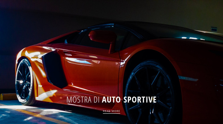 Esposizione di auto sportive Modello HTML