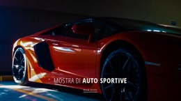 Il Modello Di Una Pagina Più Creativo Per Esposizione Di Auto Sportive