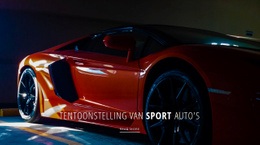 Tentoonstelling Van Sportwagens Sportwebsite-Sjablonen