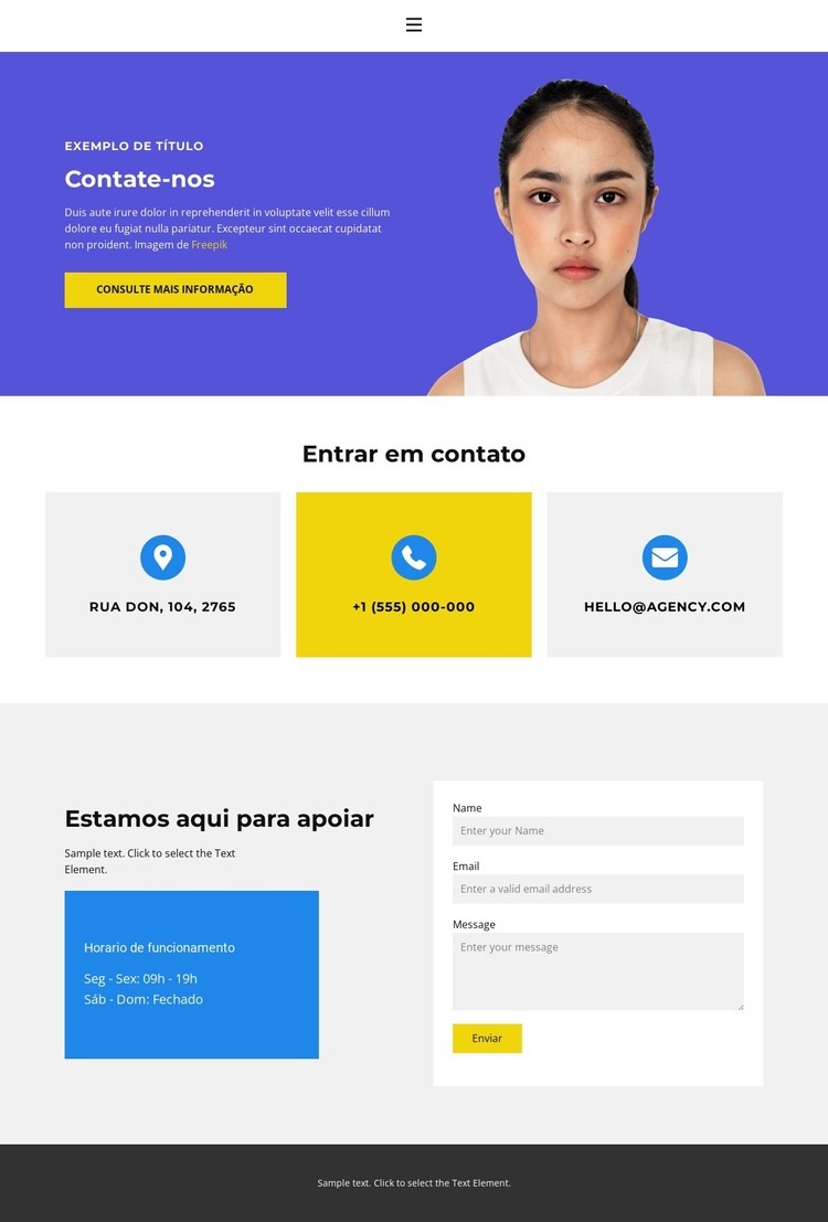 Nós somos para o sucesso Design do site