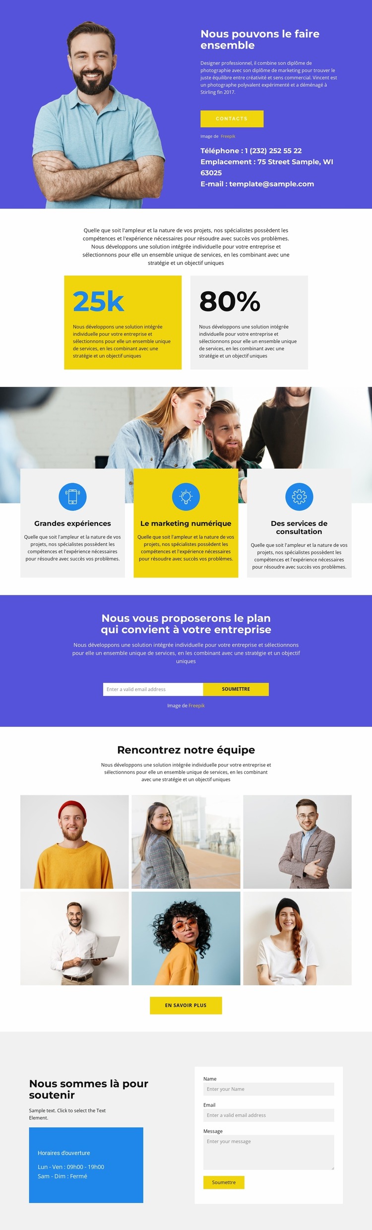 Charte de croissance Modèle Joomla