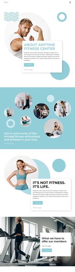 About Anytime Fitness Center - Free HTML Template