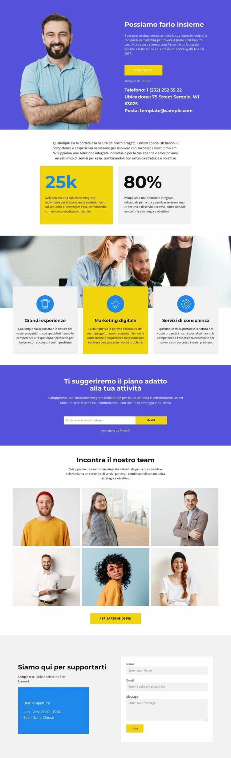 Grafico di crescita Mockup del sito web