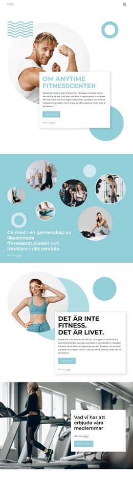 Om Anytime Fitnesscenter – Modernt WordPress-Tema