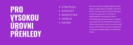 Pro Přehled Na Vysoké Úrovni – Responzivní HTML5 Šablona