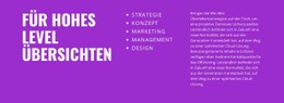 Für Einen Überblick Auf Hoher Ebene - Website-Design