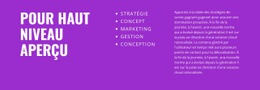 Pour Une Vue D'Ensemble De Haut Niveau - Conception De Sites Web