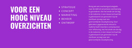 Voor Overzicht Op Hoog Niveau - Responsieve HTML5-Sjabloon