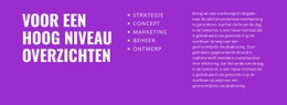 Premium Website-Ontwerp Voor Voor Overzicht Op Hoog Niveau
