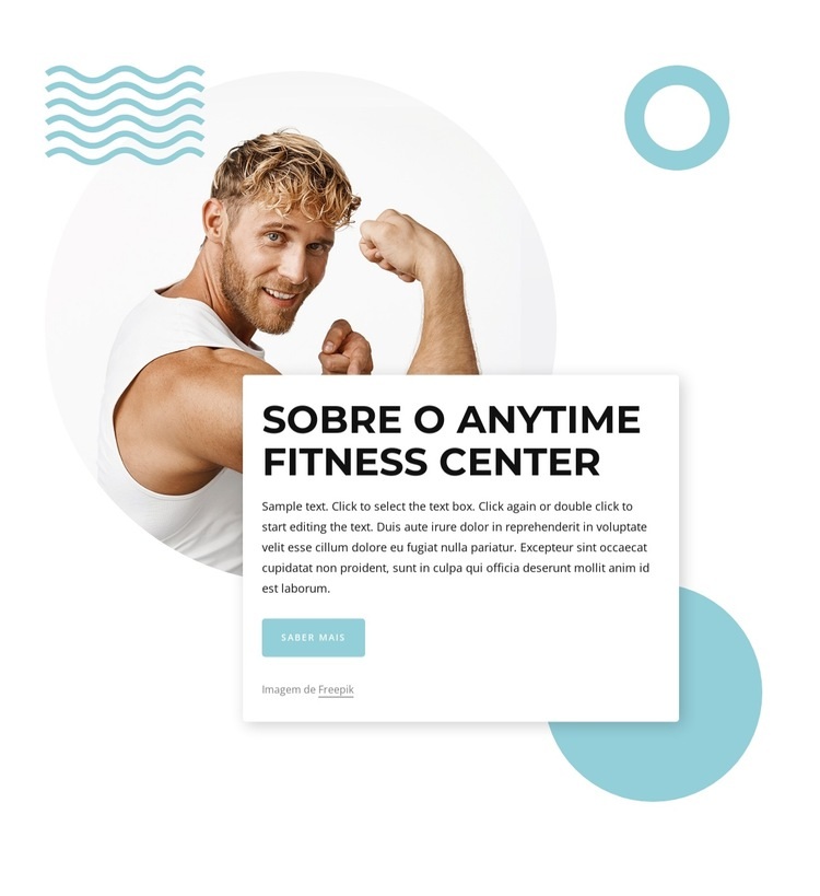 Fitness corporativo com nosso clube esportivo Maquete do site