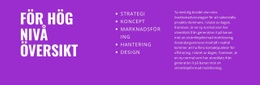 För Överblick På Hög Nivå - Webbplatsdesign