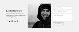 Kontaktinformationen Und Formular - Kostenlos Herunterladbares Website-Design
