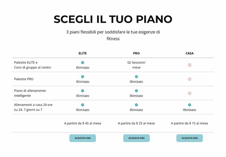 Goditi tutti i vantaggi del club sportivo Modello HTML5