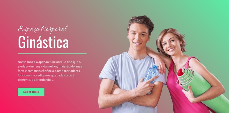 Clube de fitness esportivo Landing Page