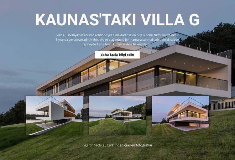 Kaliteli modern konut tasarımı Web sitesi tasarımı