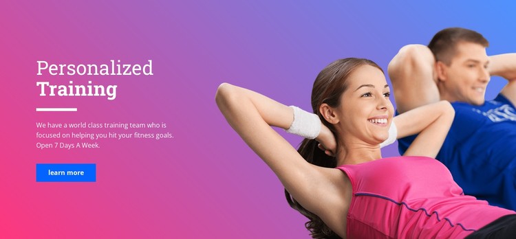  Personal fitness coach CSS Template