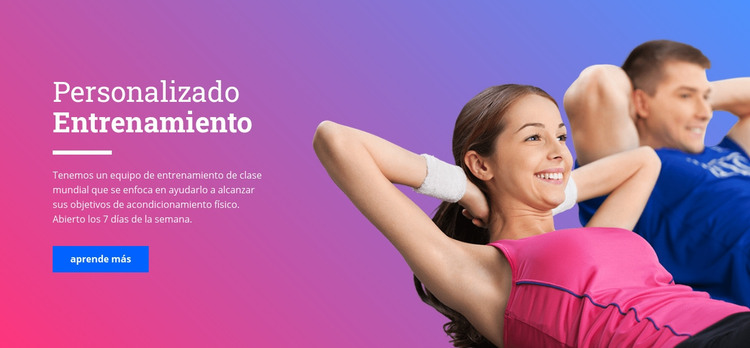  Entrenador de fitness personal Plantilla HTML