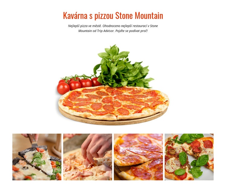 Kavárna s pizzou Stone Mountain Šablona webové stránky