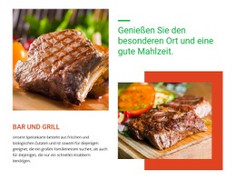 Site-Design Für Restaurant Essen Und Menü