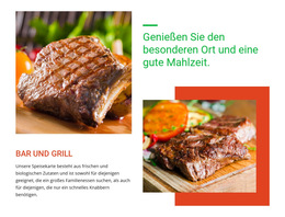 Benutzerdefinierte Schriftarten, Farben Und Grafiken Für Restaurant Essen Und Menü