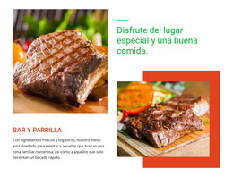 Menú Y Comida Del Restaurante: Sitio Web Adaptable