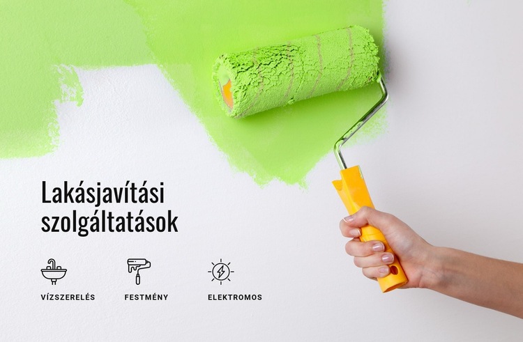 A falak előkészítése a festéshez Weboldal sablon