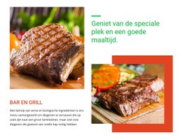 Siteontwerp Voor Restaurant Eten En Menu