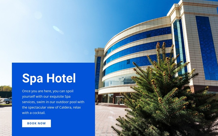 Spa relaxační hotel Html Website Builder