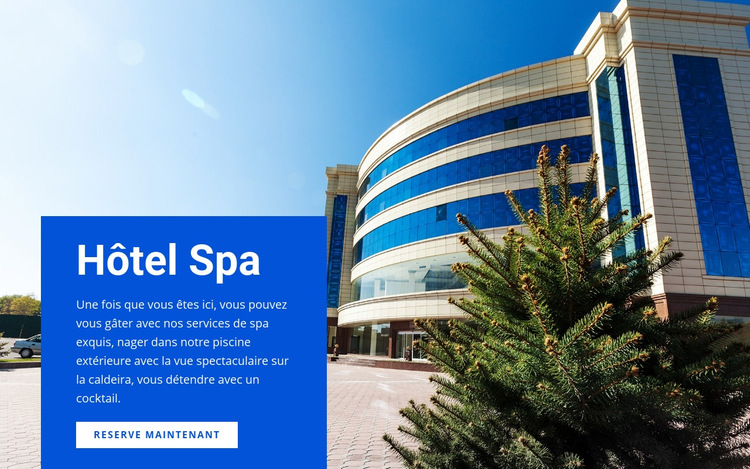 Hôtel Spa Relax Modèle de site Web