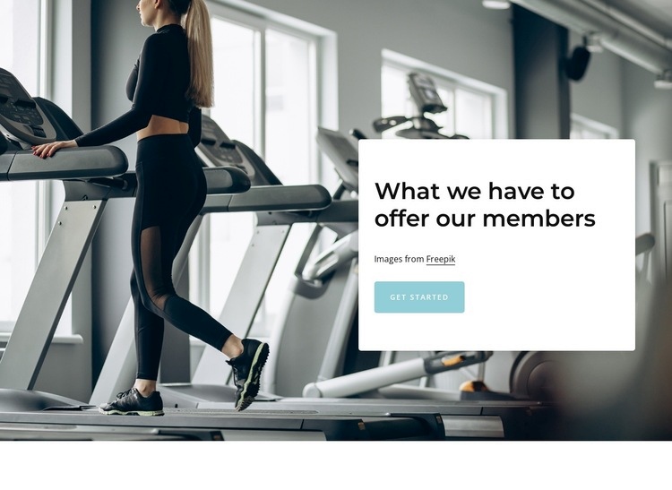 Free personal fitness assessment Homepage Design