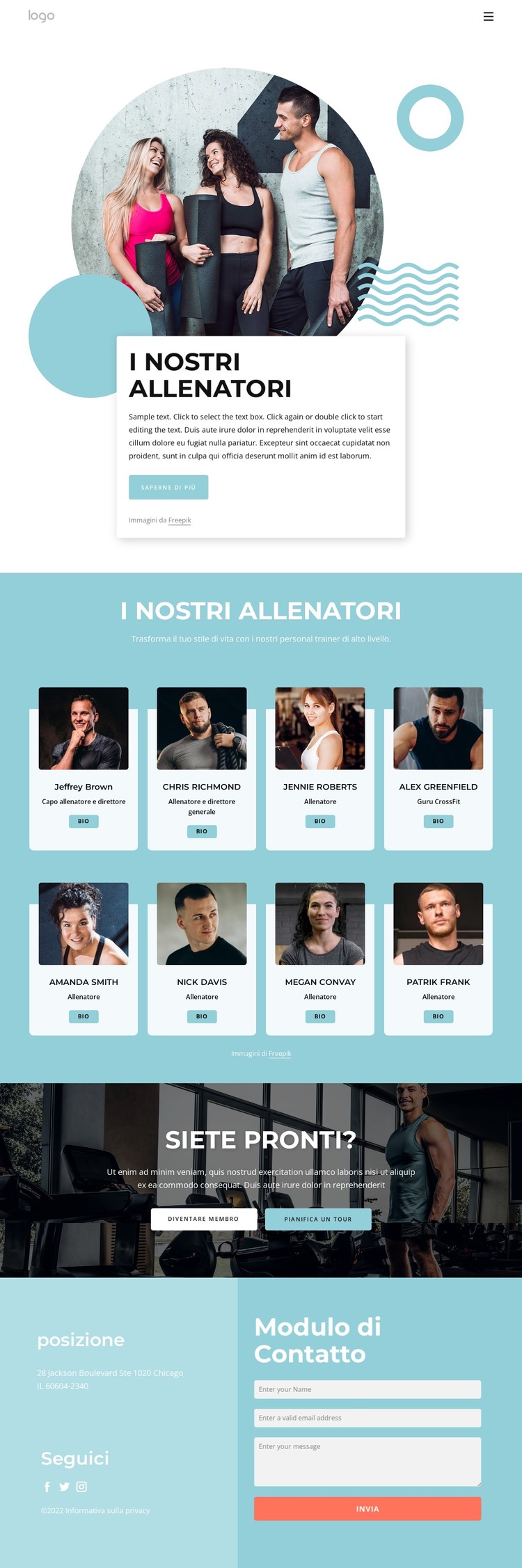 I nostri allenatori Modello CSS