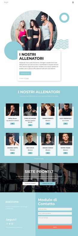 I Nostri Allenatori - Tema WordPress Pronto Per L'Uso