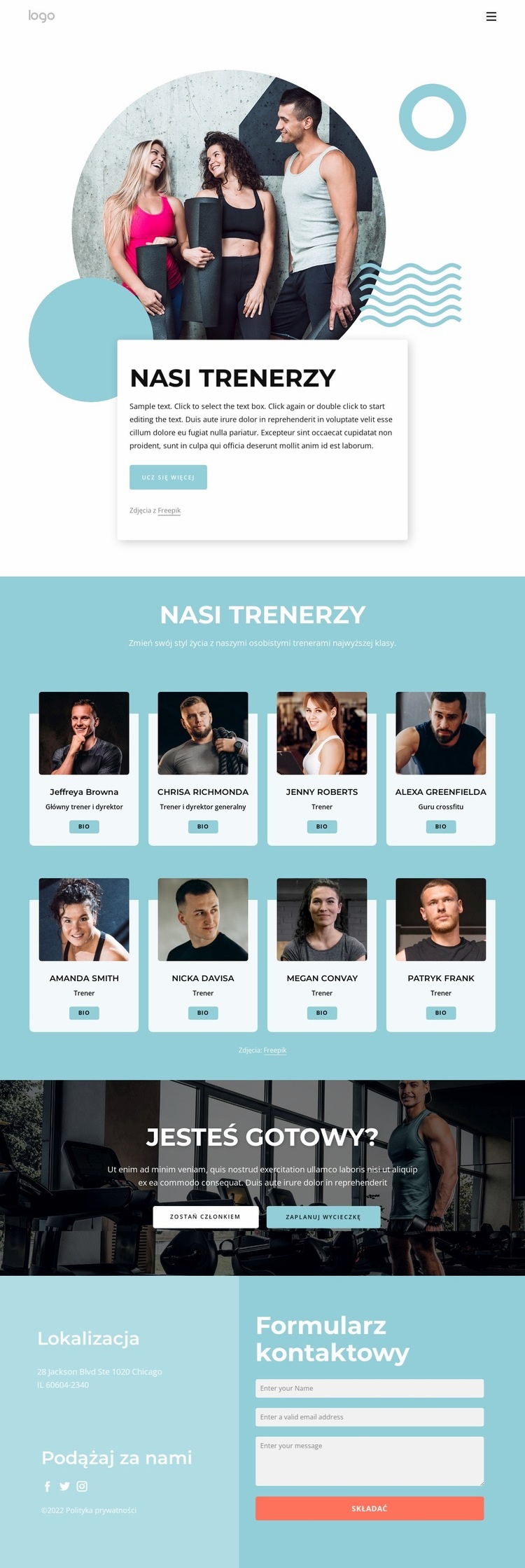 Nasi trenerzy Kreator witryn internetowych HTML