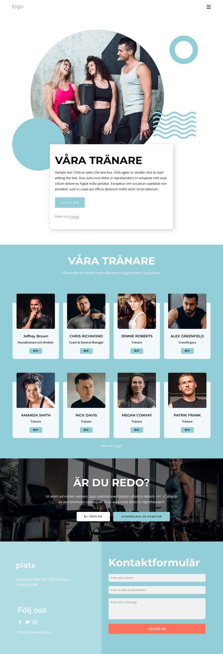 Våra tränare WordPress -tema