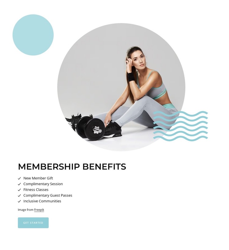 Membership benefits HTML Template