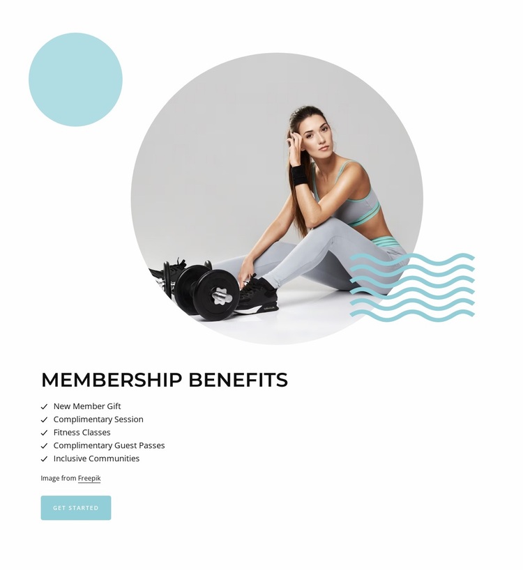 Membership benefits Website Design