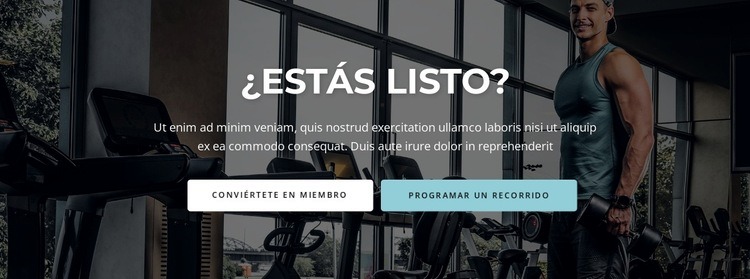 Título y dos botones Plantillas de creación de sitios web